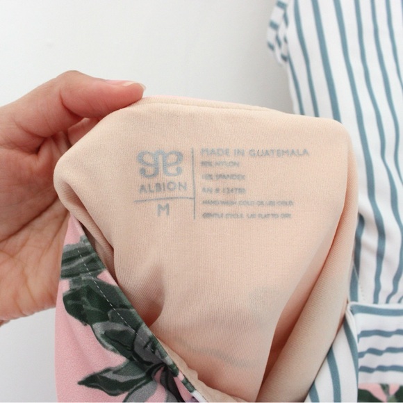 Albion Island Fever Floral Stripe Castaway One-Piece Swimsuit - Picture 6 of 7